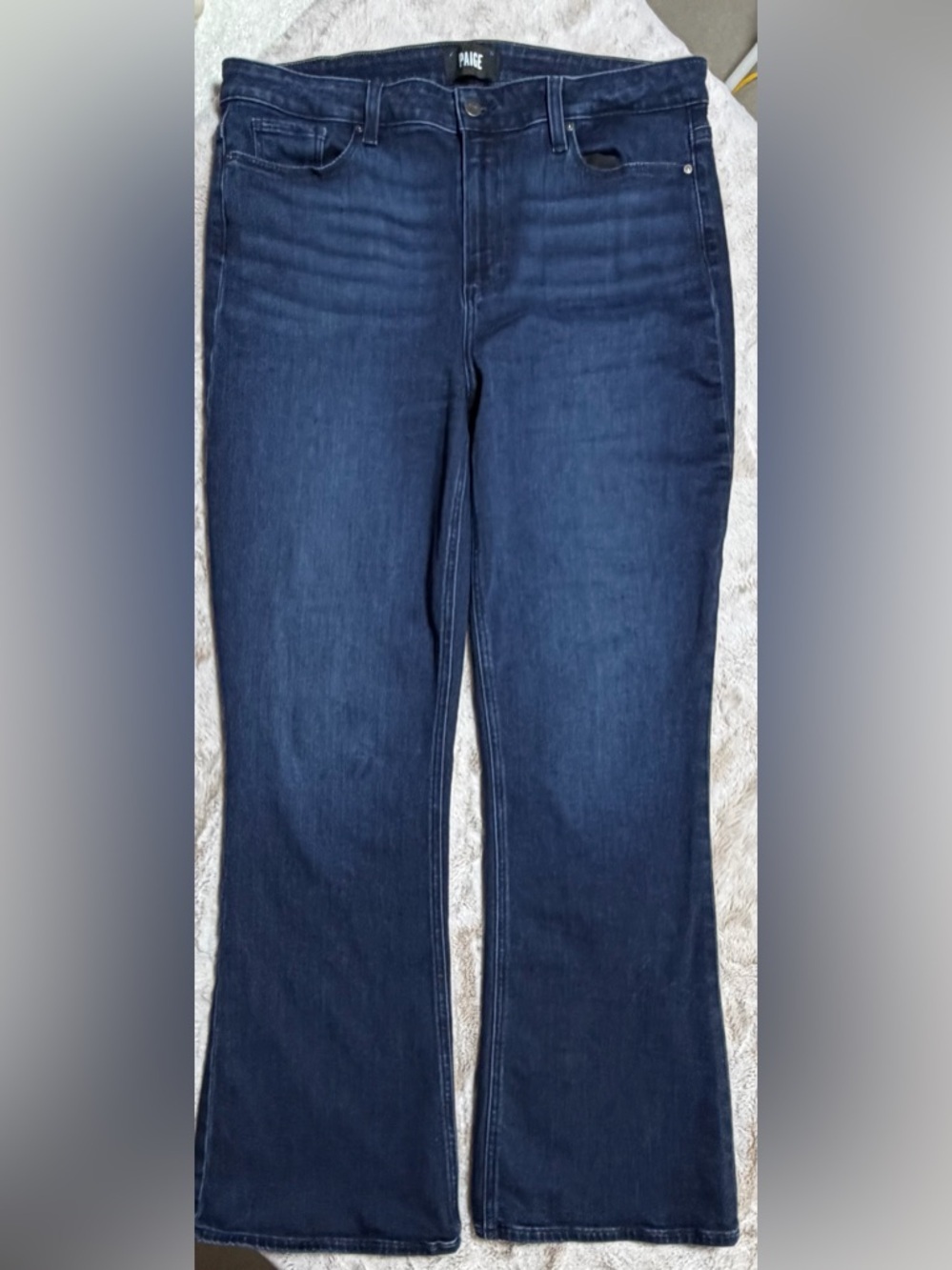 Paige Laurel Canyon High Rise Flare Jeans in Manifesto 34 - Picture 7 of 9